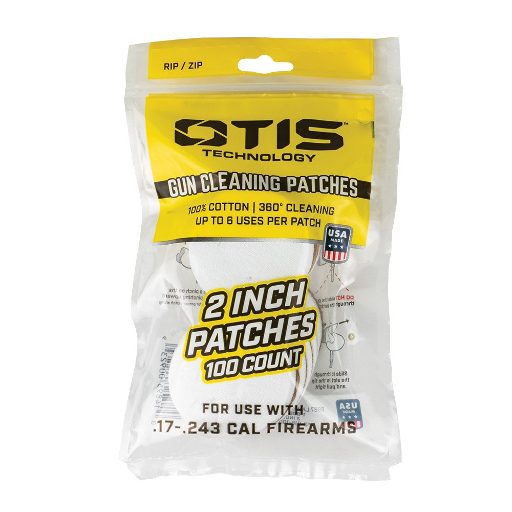 Otis Technology - 2" Round Gun Cleaning Patches for Small Caliber