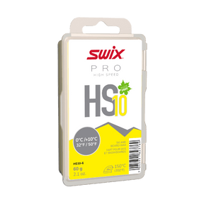 SWIX - HS10 Yellow Fluoro-Free Glide Wax, 60 g (32°F to 50°F)