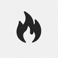 Icon representing fire, symbolizing warmth and cooking in outdoor survival and emergency preparedness contexts.