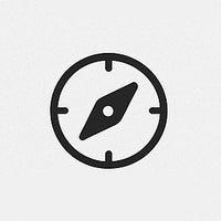 Icons representing navigation tools for outdoor survival and tactical gear.