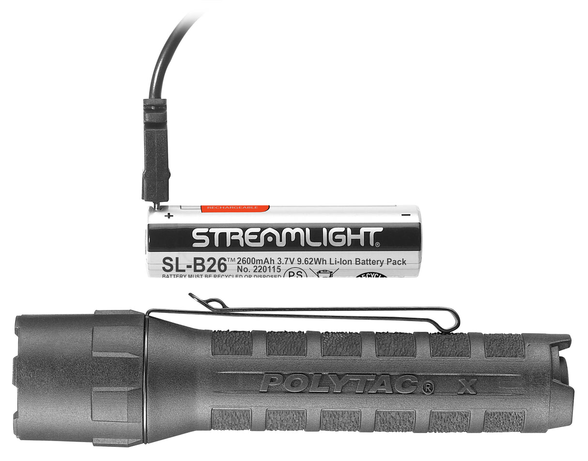 Streamlight - POLYTAC® X USB, Super Bright, Multi-Fuel, 600 Lumen Tactical Flashlight