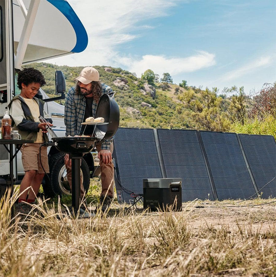 Portable solar power bank for outdoor survival and emergency preparedness