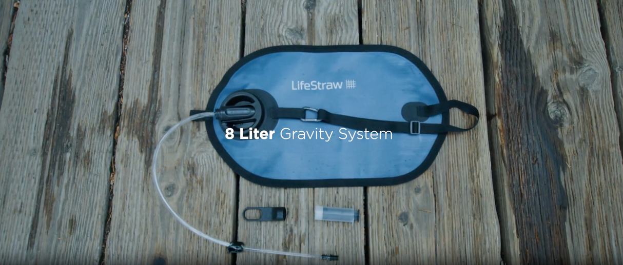 LifeStraw - Peak Series Gravity Water Filter System with Safe Water Storage - 8L + 8L