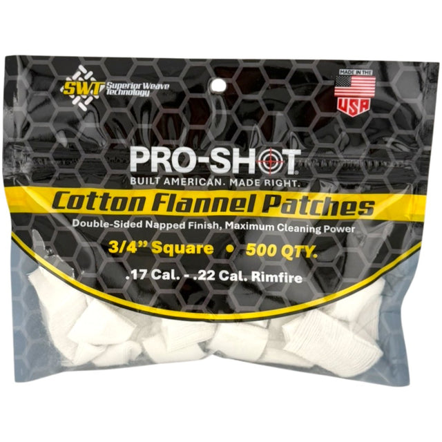 Pro-Shot Products - 3/4" Square Patches for .17 to .22 Cal. Rimfire