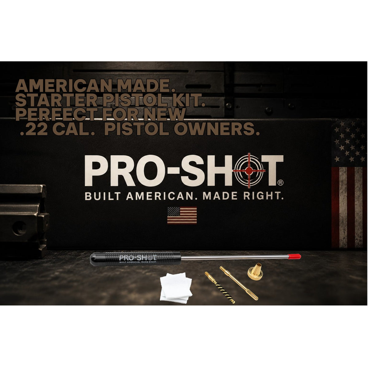 Pro-Shot - 6.5" Pistol Cleaning Kit for .22 Caliber