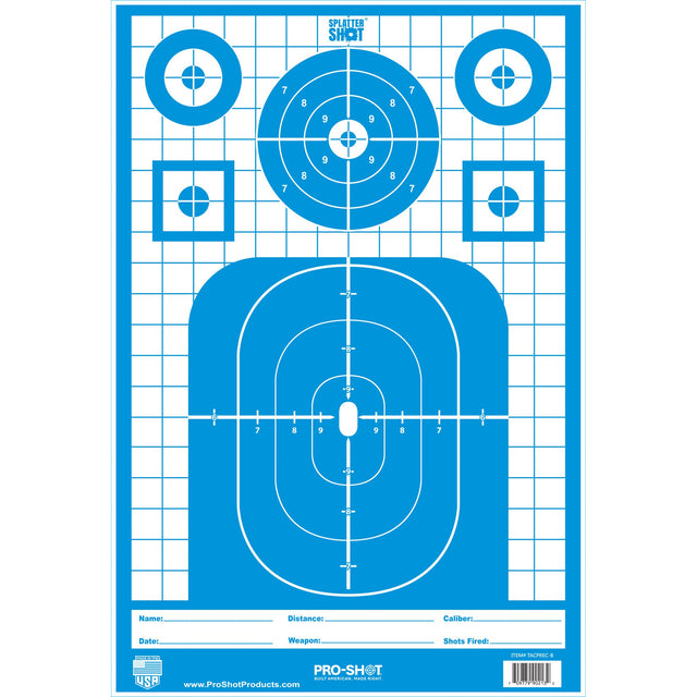 Pro-Shot Products - SplatterShot Blue Tactical Precision Target 8-Pack