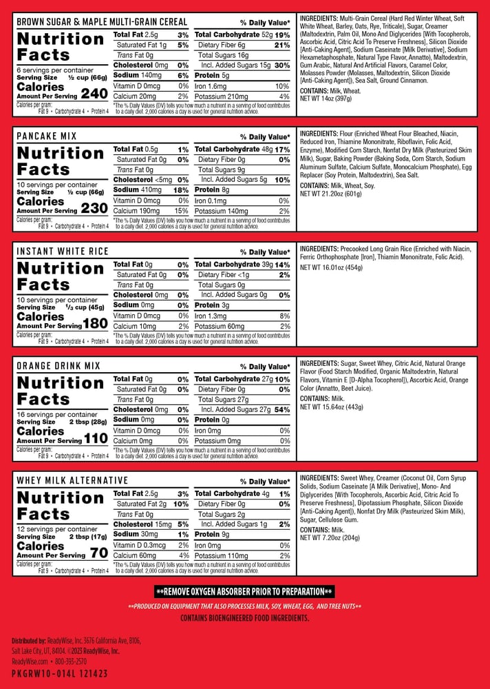 ReadyWise - 14 Day Emergency Food Bucket