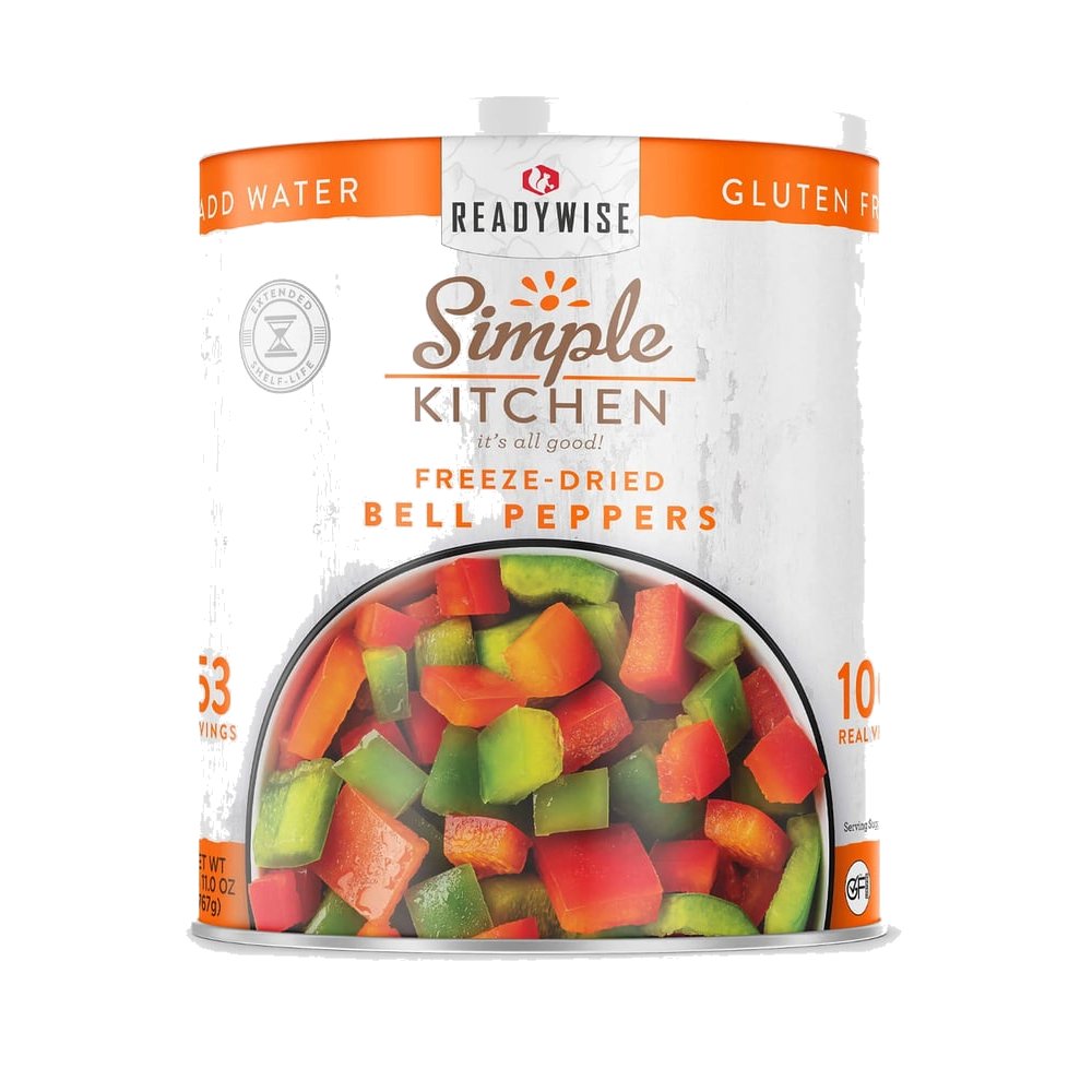ReadyWise - Dried Red & Green Bell Peppers, 153 Servings