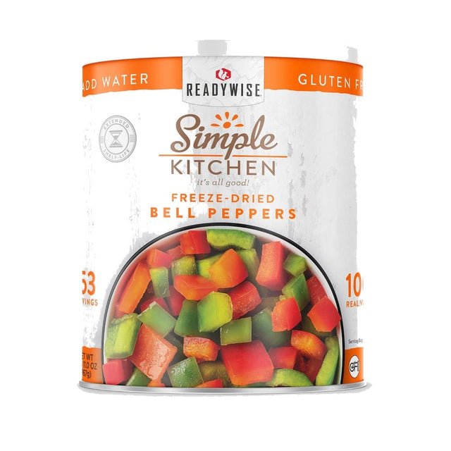 ReadyWise - Dried Red & Green Bell Peppers, 153 Servings