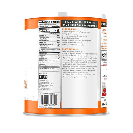 ReadyWise - Dried Red & Green Bell Peppers, 153 Servings — view 2