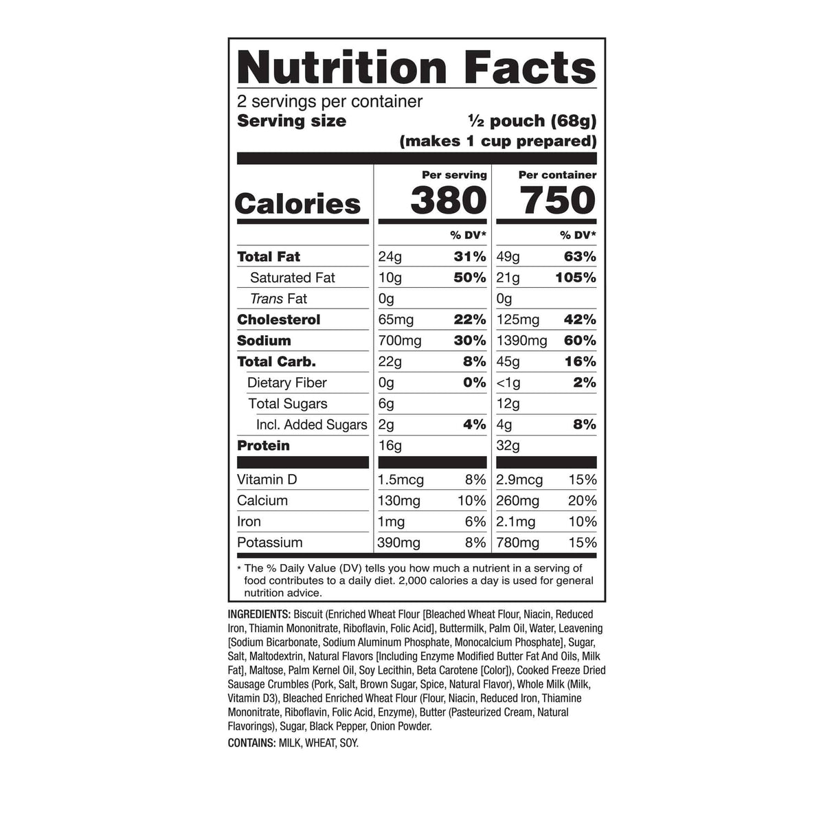 ReadyWise - 6 CT PRO Meal - Biscuits & Gravy