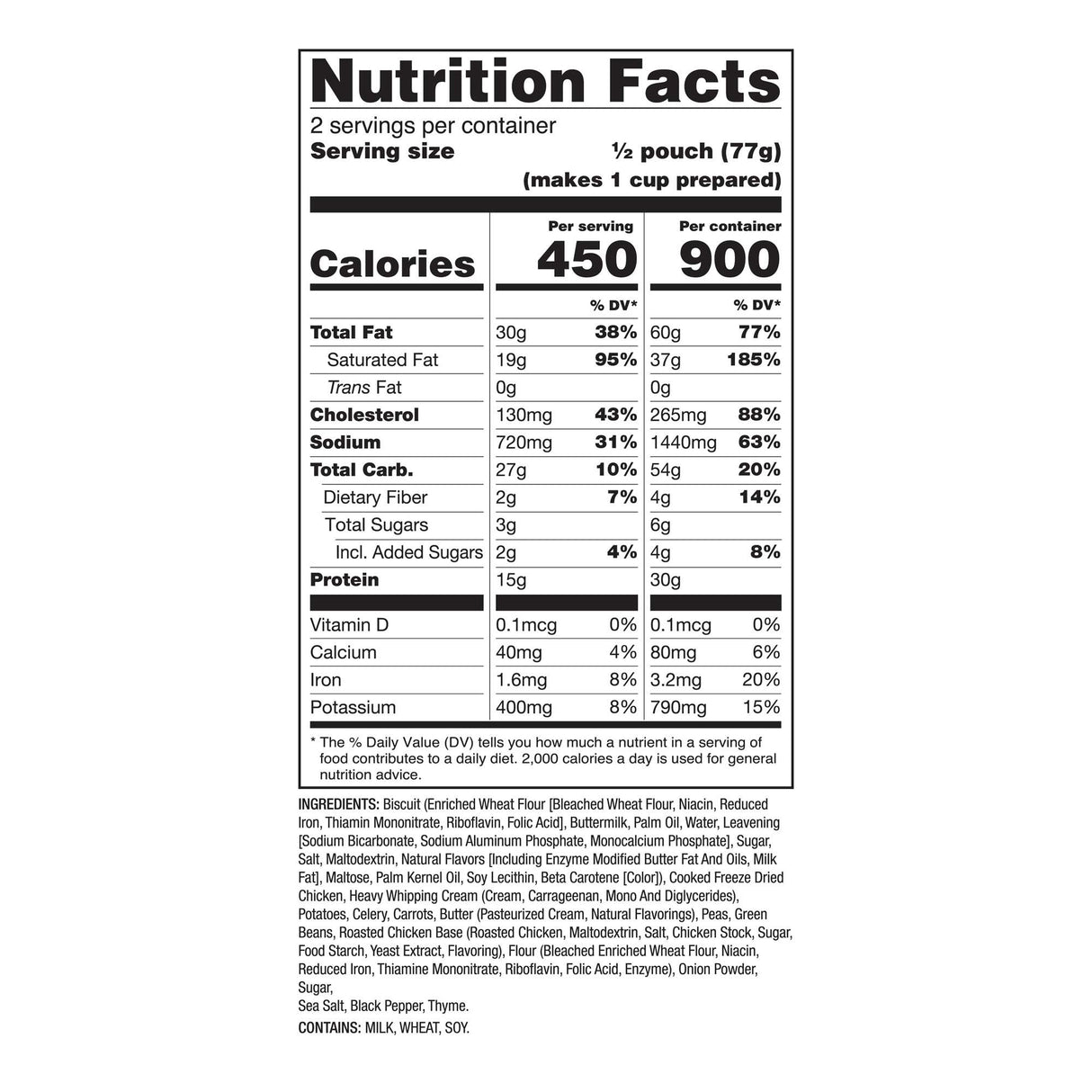 ReadyWise - 6 CT PRO Meal - Chicken Pot Pie