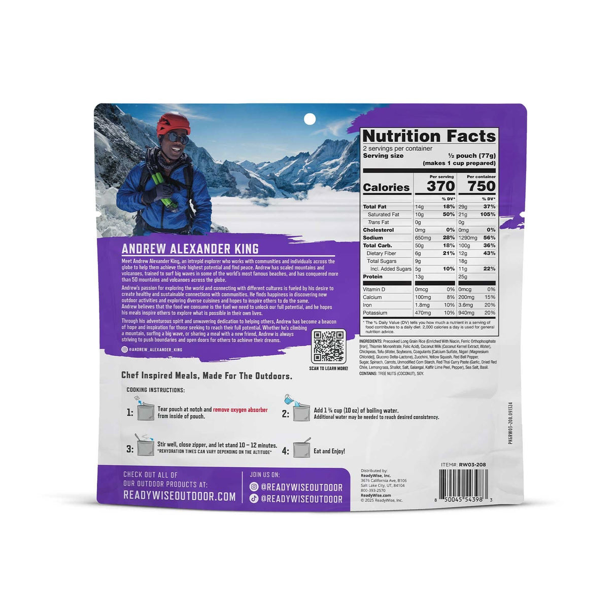 ReadyWise - 6 CT PRO Meal Coconut Curry
