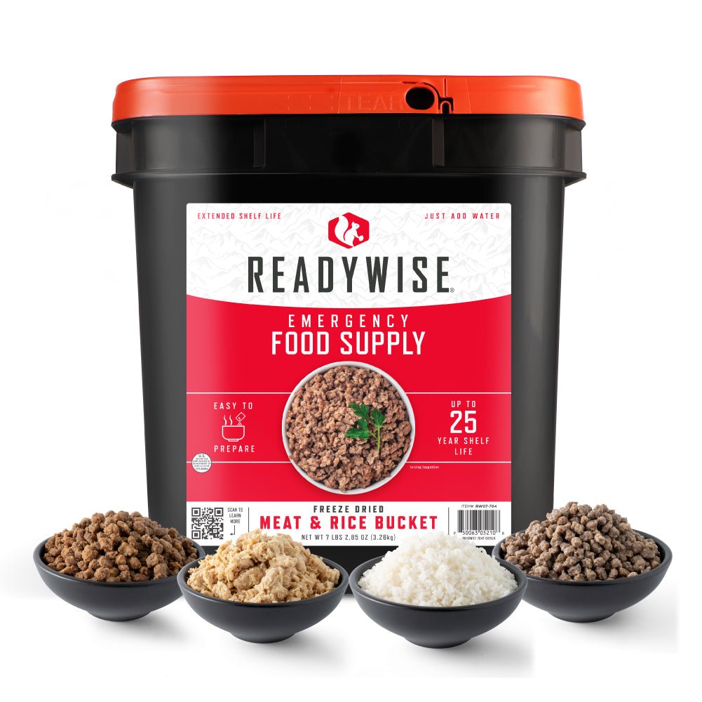 ReadyWise - Freeze Dried Meat & Rice Survival Bucket
