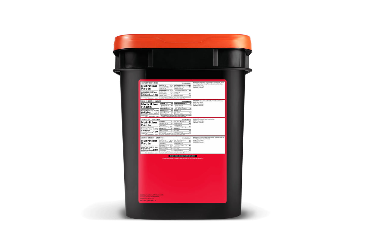 ReadyWise - Freeze Dried Meat & Rice Survival Bucket