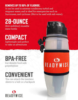 ReadyWise - Water Bottle with Advanced Filter - 28 oz