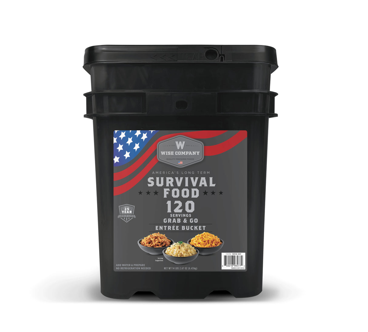 ReadyWise - 60 Serving Entrée Only Grab and Go Food Kit