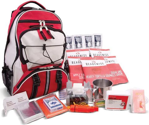 ReadyWise - 64 Piece Survival Backpack - Red