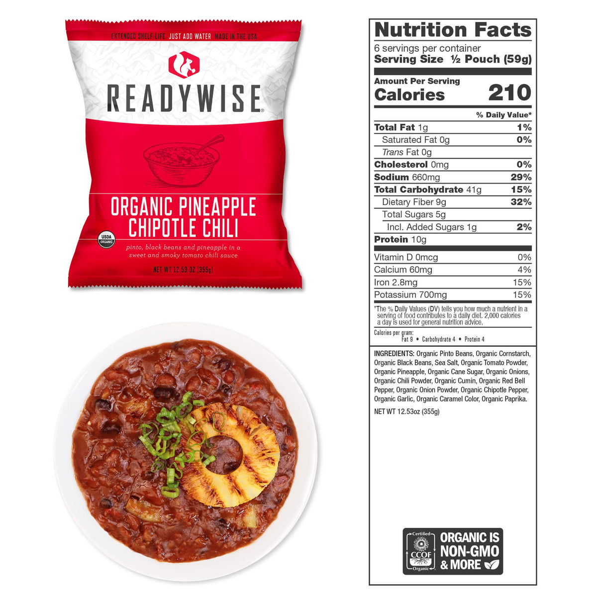 ReadyWise - 90 Serving Organic Bucket