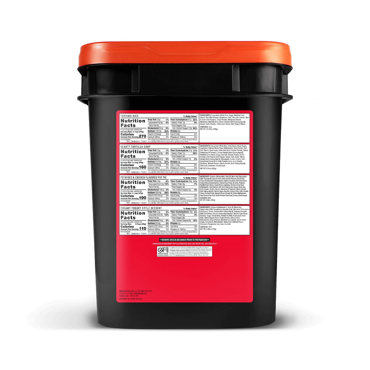 ReadyWise - 84 Serving Gluten Free Grab and Go Bucket