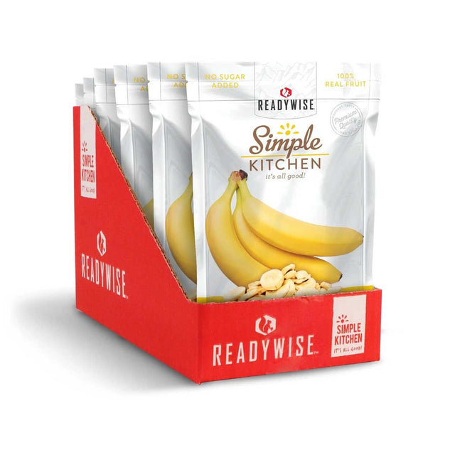 ReadyWise - Simple Kitchen Freeze-Dried Bananas - 6 Pouches