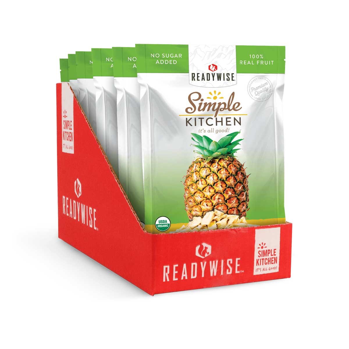 ReadyWise - 6 CT Case Simple Kitchen Organic Freeze-Dried Pineapple