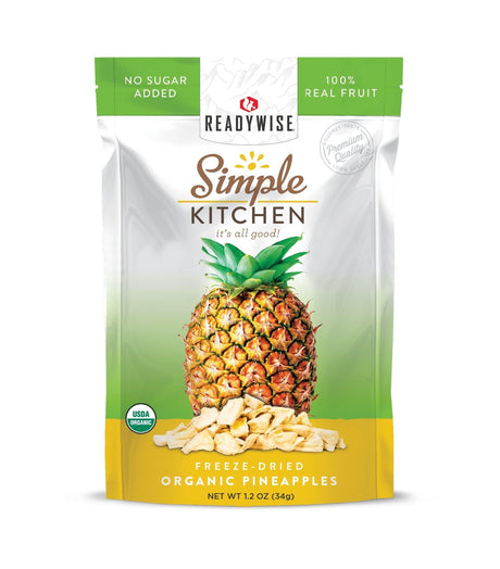 ReadyWise - 6 CT Case Simple Kitchen Organic Freeze-Dried Pineapple