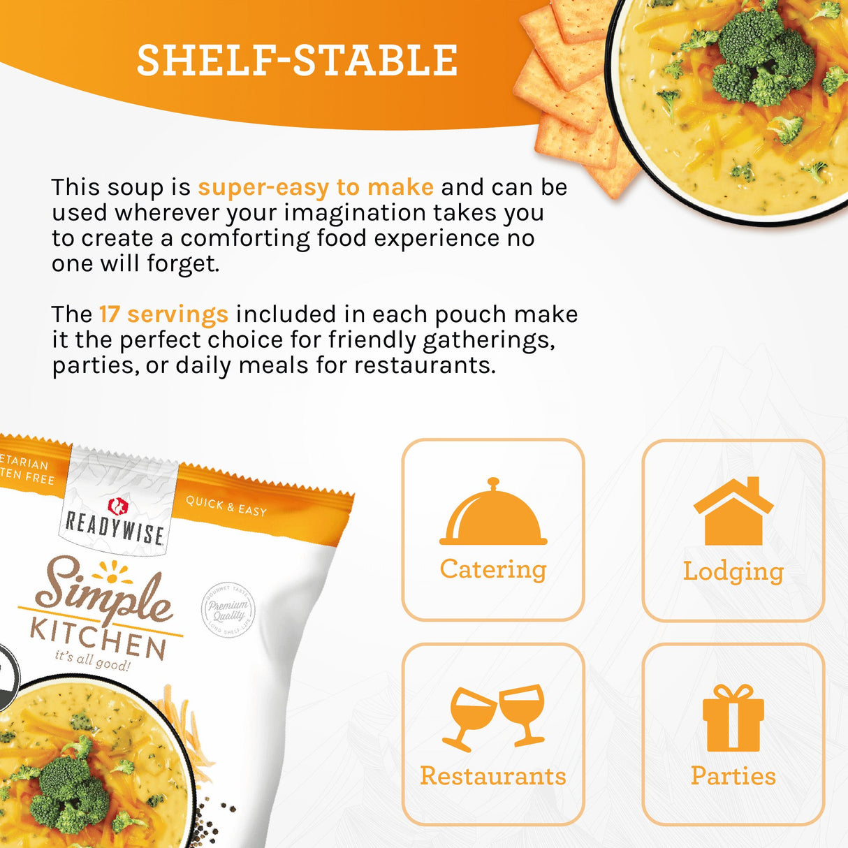 ReadyWise - 6 CT Case Cheddar Broccoli Soup