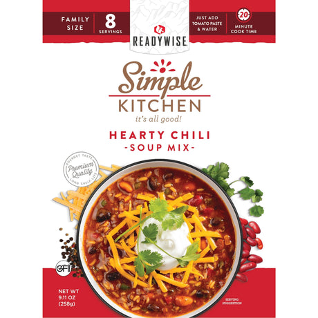 ReadyWise - 6 CT Case Hearty Chili - Gluten-Free Soup Mix