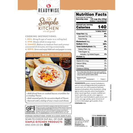ReadyWise - 6 CT Case Creamy Potato Soup Mix — view 4