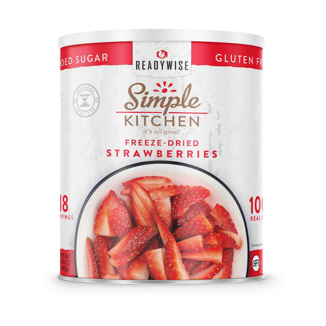 ReadyWise - Freeze-Dried Strawberries, 18 Servings Can