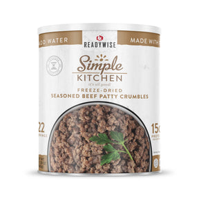 ReadyWise - Freeze-Dried Beef Patty Crumbles, 22 Servings