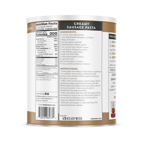 ReadyWise - Simple Kitchen FD Sausage Crumbles - 22 Servings — view 3