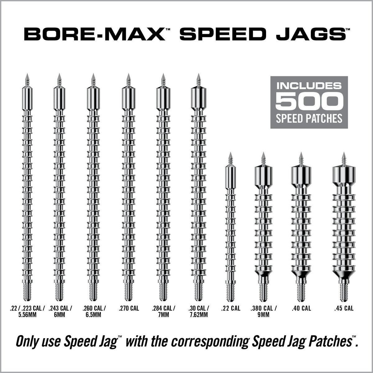 Real Avid - Bore-Max Speed Jags & Patches Multi-Cal Pack