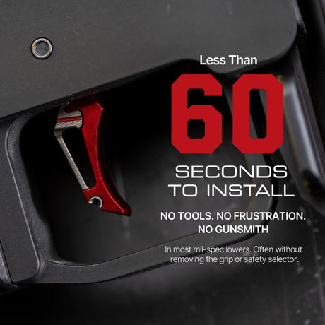 Rise Armament - Rev 535 Slide-and-Snap AR Trigger - Silver-Red — view 2