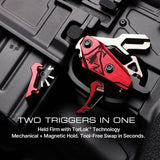 Rise Armament - Rev 535 Slide-and-Snap AR Trigger - Silver-Red — view 5