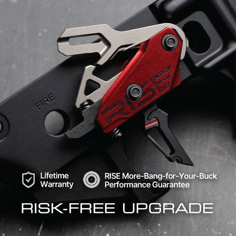 Rise Armament - Rev 535 Slide-and-Snap AR Trigger - Silver-Red — view 9