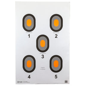 Action Target - Bulls-Eye 5 Bullseye Target with Orange Center