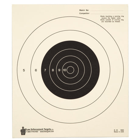 Action Target - Bulls-Eye 25 Yard Slow Fire Target 100 Pack