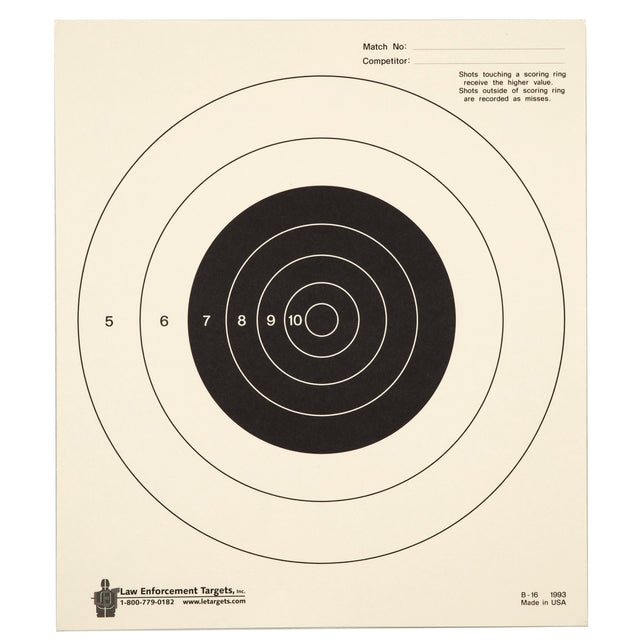 Action Target - Bulls-Eye 25 Yard Slow Fire Target 100 Pack
