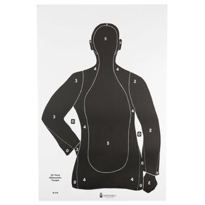 Action Target - B-21E Black Paper Target 23x35 100-Pack