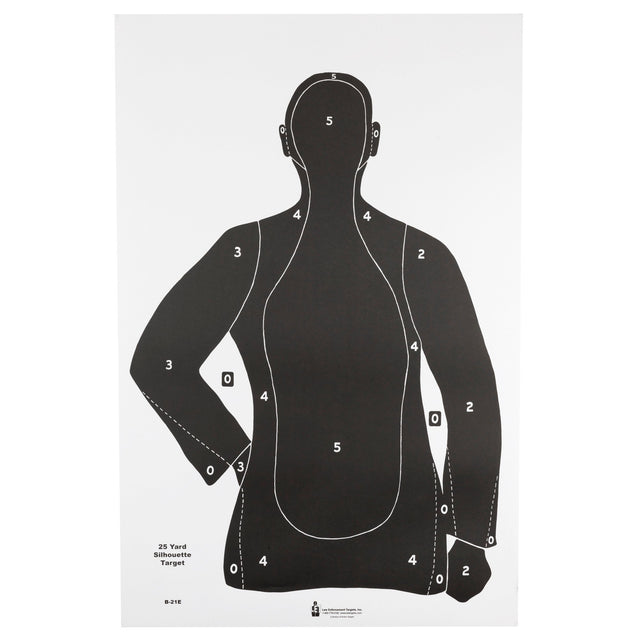 Action Target - B-21E Black Paper Target 23x35 100-Pack