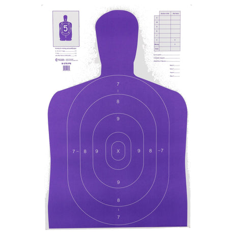 Action Target - High Visibility B-27E Target, Fluorescent Purple