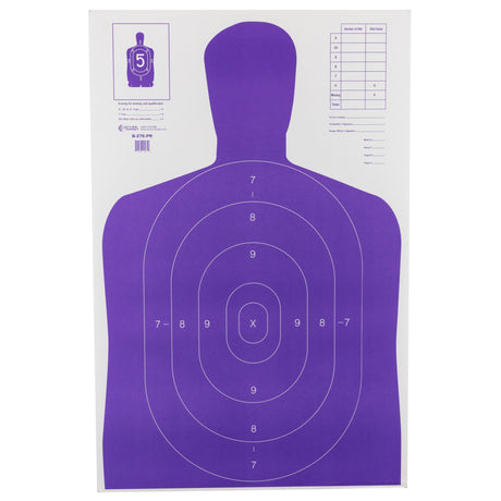 Action Target - High Visibility B-27E Target, Fluorescent Purple