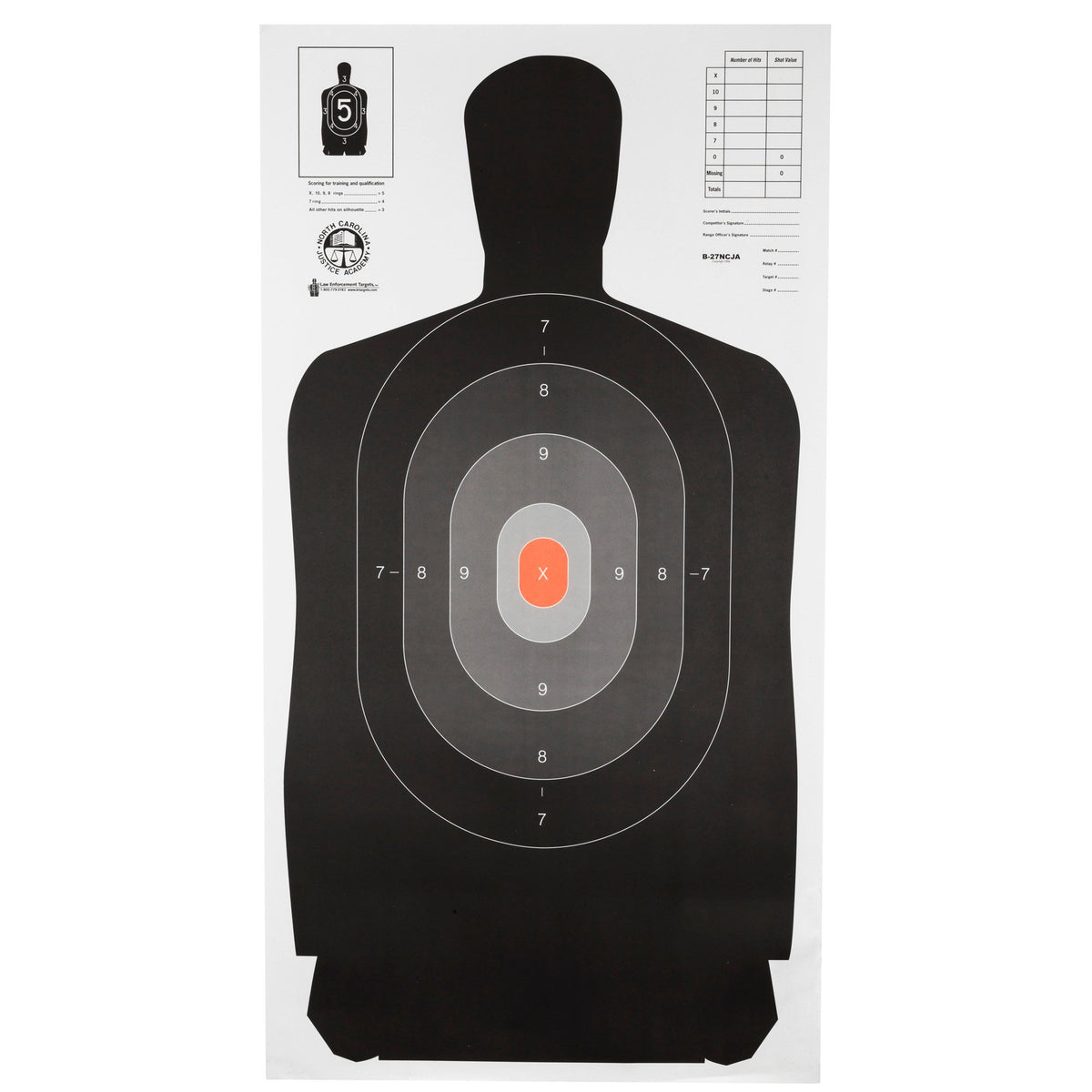 Action Target - B-27 North Carolina Criminal Justice Academy Target