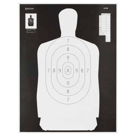 Action Target - B-34R Reverse Qualification Target 100-Pack