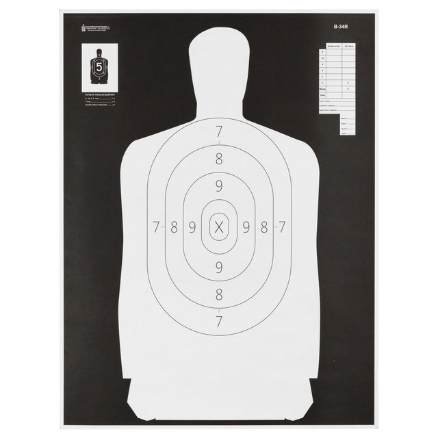 Action Target - B-34R Reverse Qualification Target 100-Pack