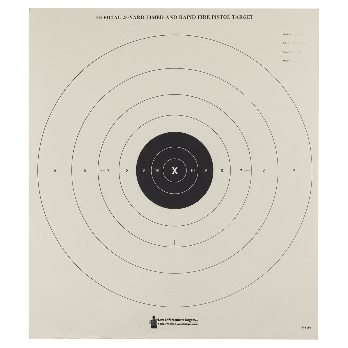 Action Target - Bullseye Paper Targets 100-Pack