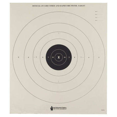 Action Target - Bullseye Paper Targets 100-Pack