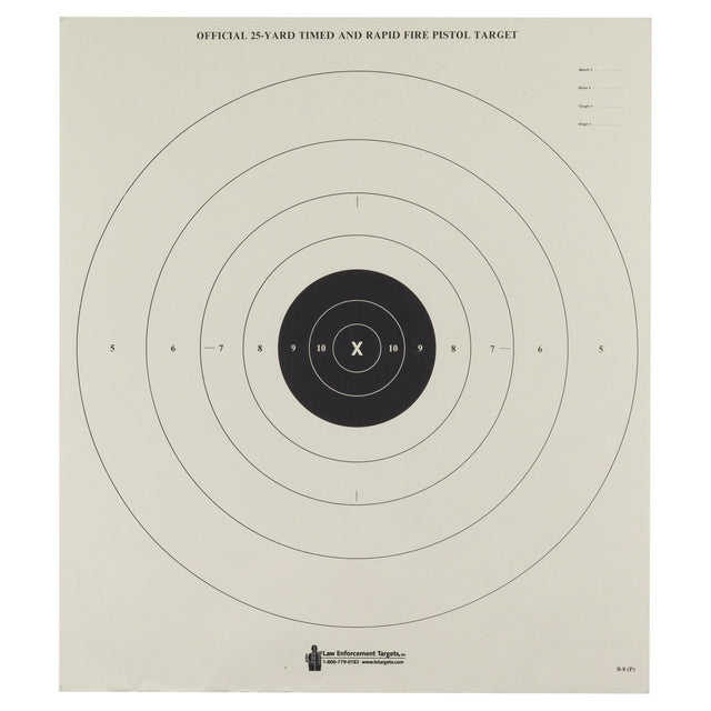 Action Target - Bullseye Paper Targets 100-Pack